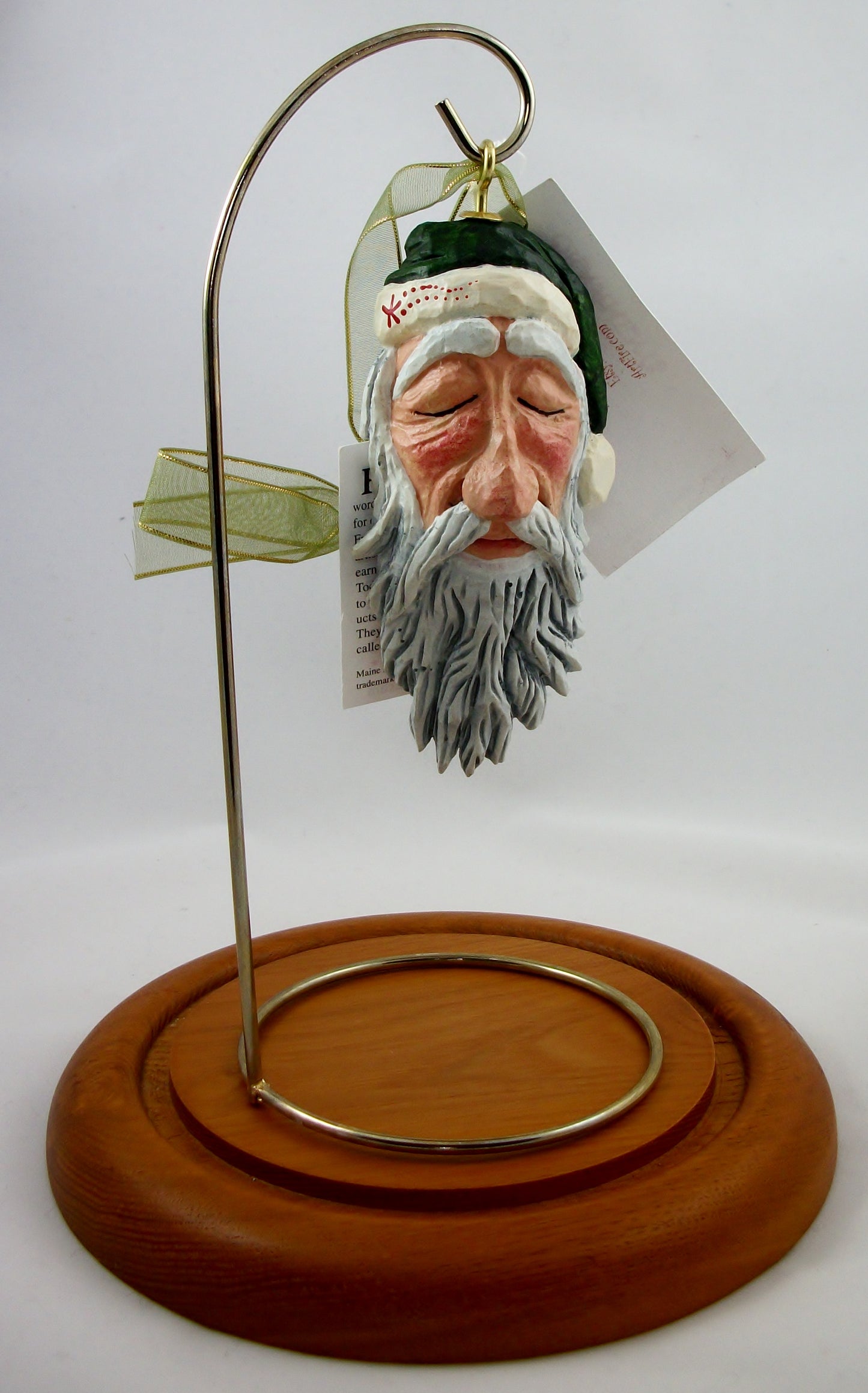 Made-to-order Wooden Santa Ornaments Style A, B, and C