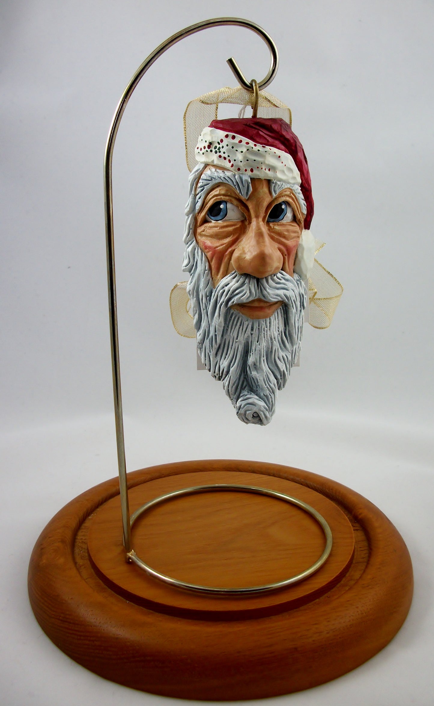 Made-to-order Wooden Santa Ornaments Style A, B, and C